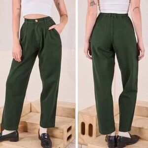 Big Bud Press Petite Green Pleated Heritage Trousers